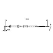 Bosch Handbrake Cable Right Rear 1 987 482 393