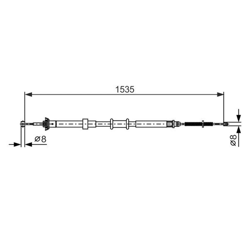 Bosch Handbrake Cable Right Rear 1 987 482 393