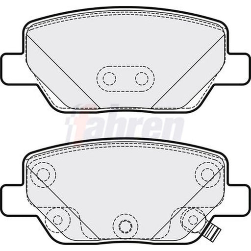 Fahren Rear Brake Pad Set fits Fiat Tipo 2015-2020 1.3 1.4 1.6