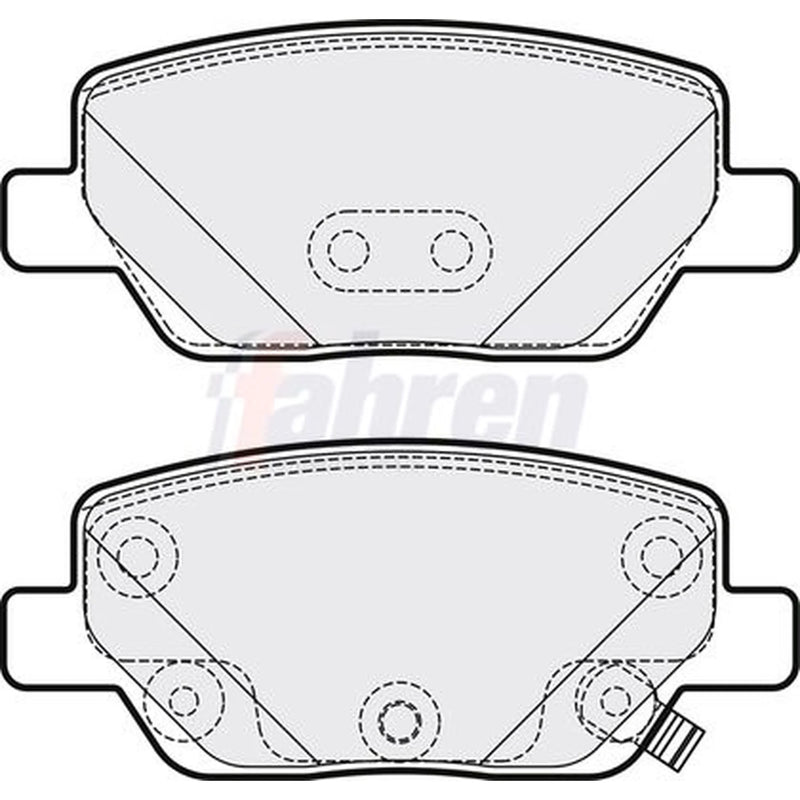 Fahren Front & Rear Pads fits Fiat Tipo 2015-2020 1.3 1.4 1.6