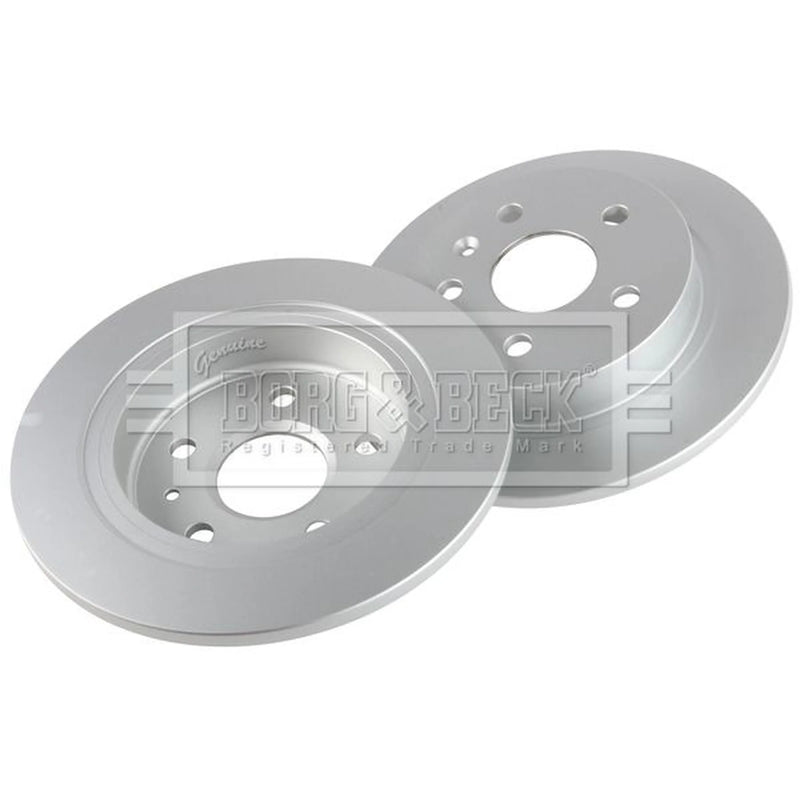 Borg & Beck 2 x Solid Rear Brake Discs BBD4757-x2