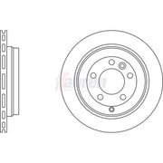 Fahren 2 x Vented Rear Brake Discs FBD6183-x2