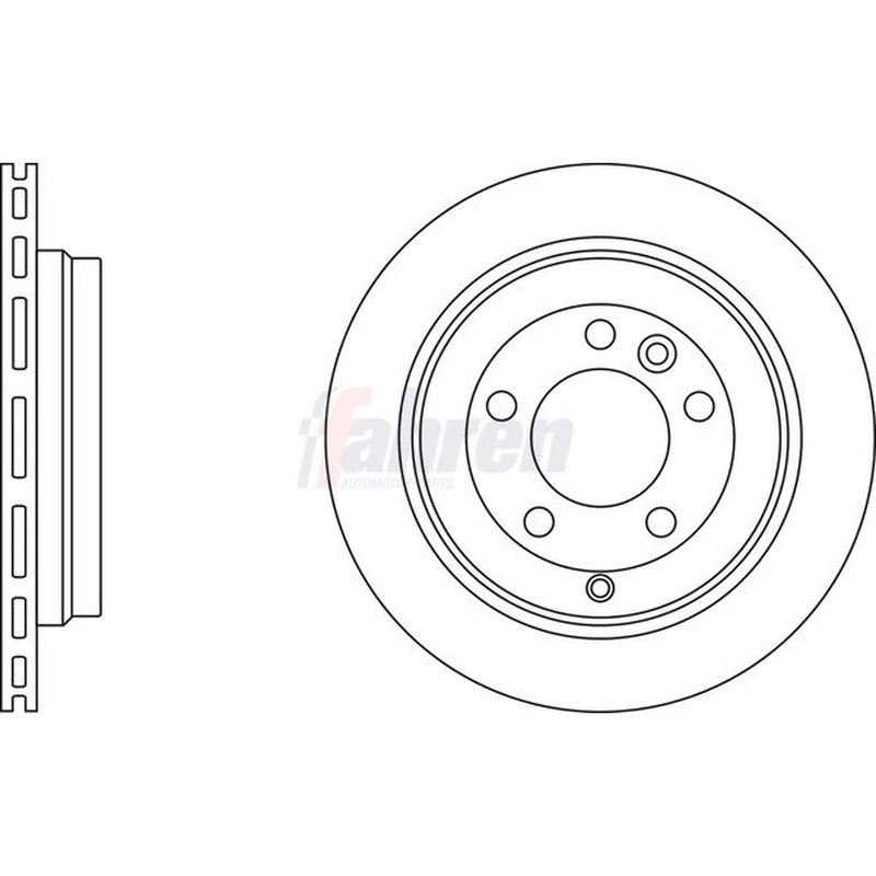 Fahren 2 x Vented Rear Brake Discs FBD6183-x2