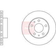 Apec 2 x Vented Front Brake Discs DSK925-x2