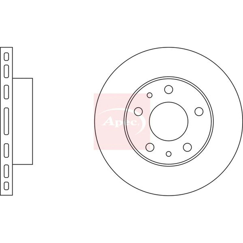 Apec 2 x Vented Front Brake Discs DSK925-x2