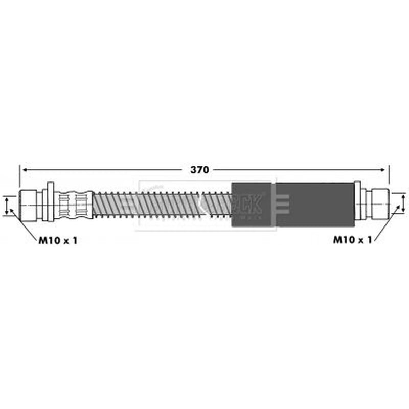 Borg & Beck Brake Hydraulic Hose Line Front Right BBH6545