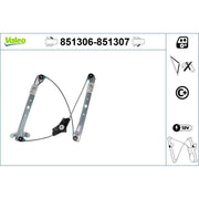 Valeo Electric Window Regulator Lifter Left Front 851306