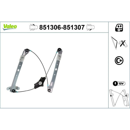 Valeo Electric Window Regulator Lifter Left Front 851306