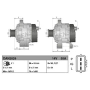 Denso Car Alternator 12V fits Landini Mistral 2011 on