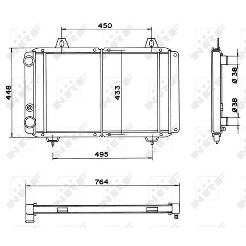 NRF Engine Radiator 52035