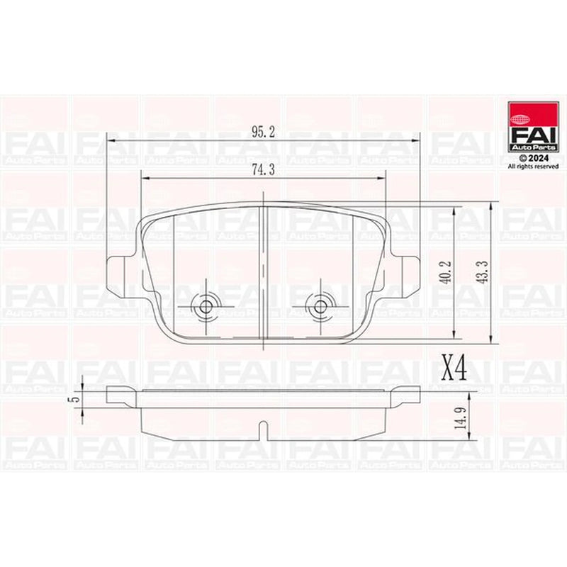 FAI Rear Brake Pad Set BP110