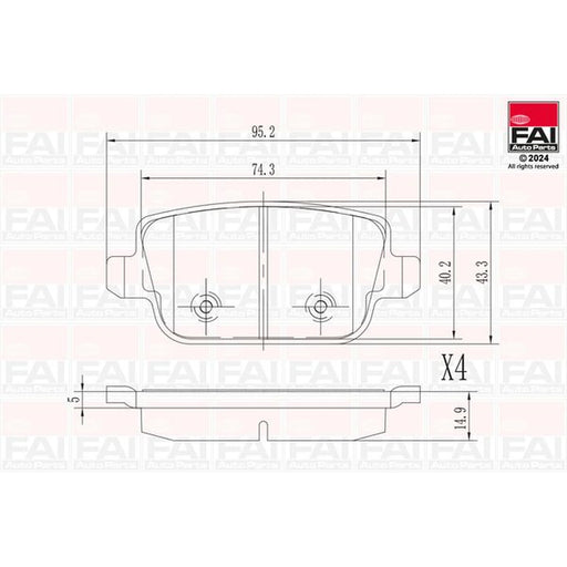 FAI Rear Brake Pad Set BP110
