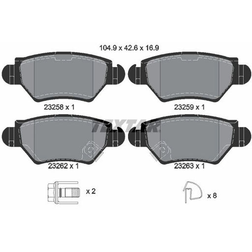 Textar Rear Brake Pad Set 2325803