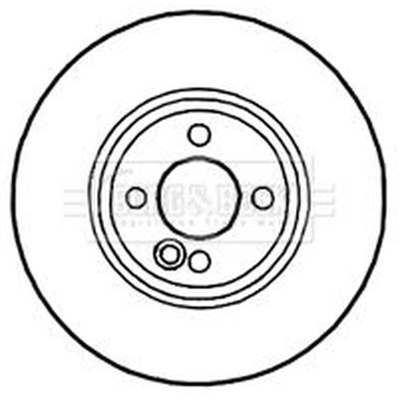 Borg & Beck 2 x Vented Front Brake Discs BBD4617-x2