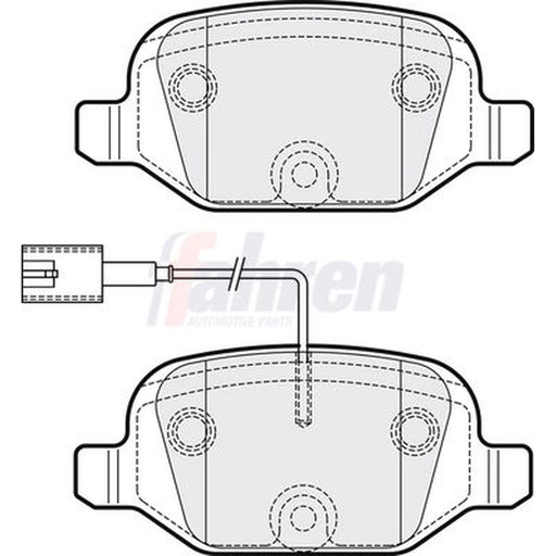 Fahren Rear Brake Pad Set fits Abarth 500 / 595 / 695 2008 on 1.4