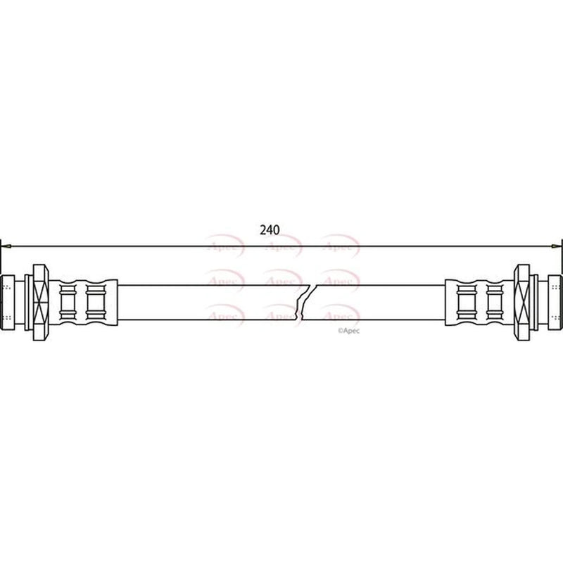 Apec Brake Hydraulic Hose Line Rear HOS3132