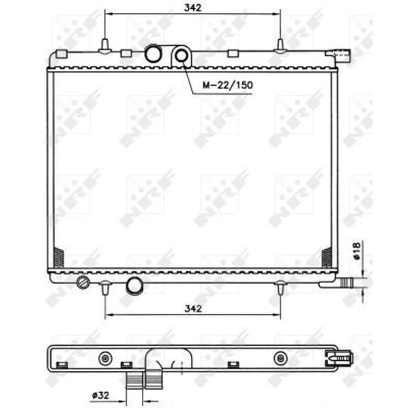 NRF Engine Radiator 519525