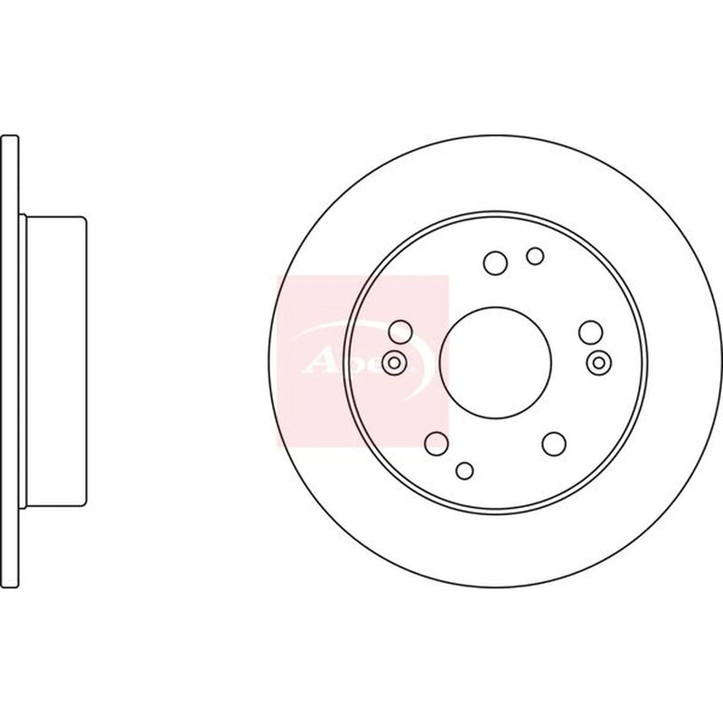 Apec 2 x Solid Rear Brake Discs DSK2381-x2