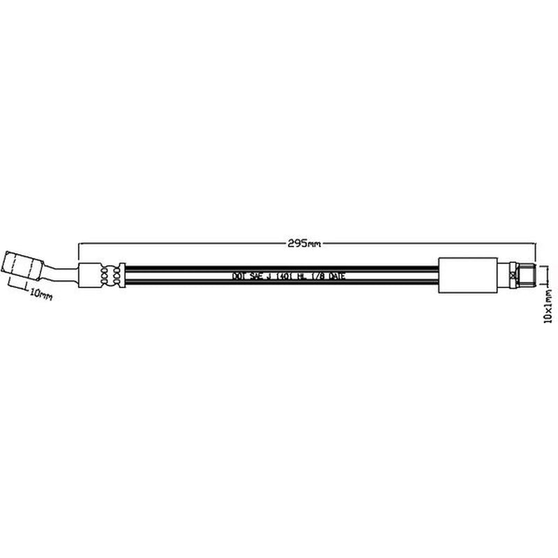 Abtex Brake Hydraulic Hose Line Right ABH1118