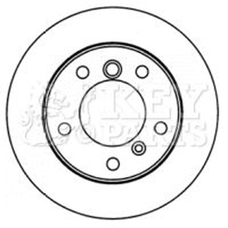 Key Parts 2 x Solid Rear Brake Discs KBD5778S-x2