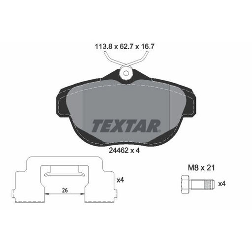 Textar Rear Brake Pad Set 2446201