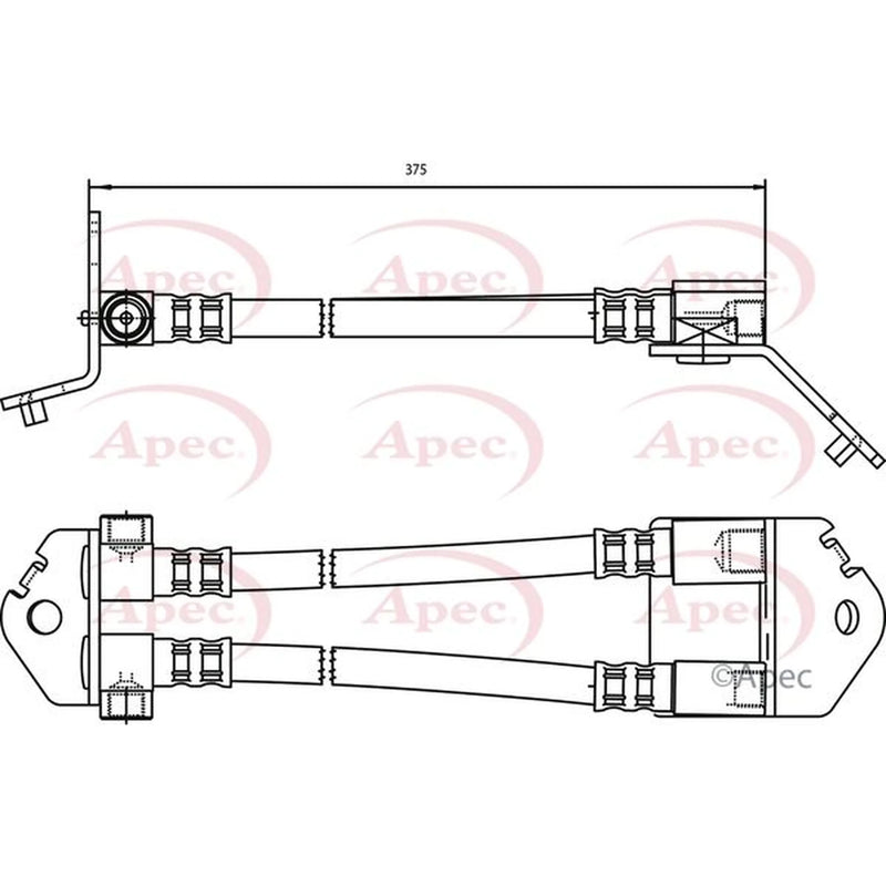 Apec Brake Hydraulic Hose Line Rear HOS3554