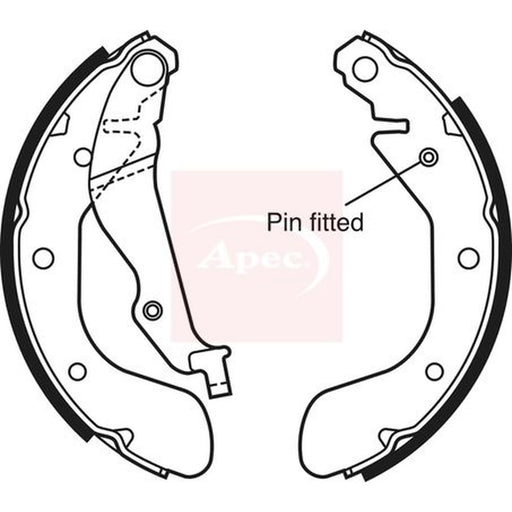 Apec Brake Shoe Set Axle Kit SHU690