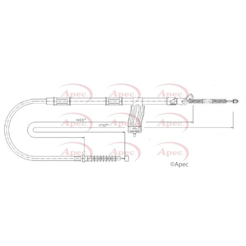 Apec Handbrake Cable Right Rear CAB1858