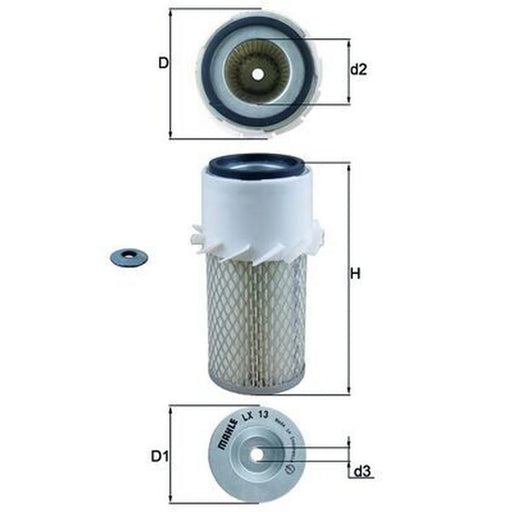 Mahle Engine Air Filter LX 13 OE 246364 246366 247060 70247060 6488342 D82571