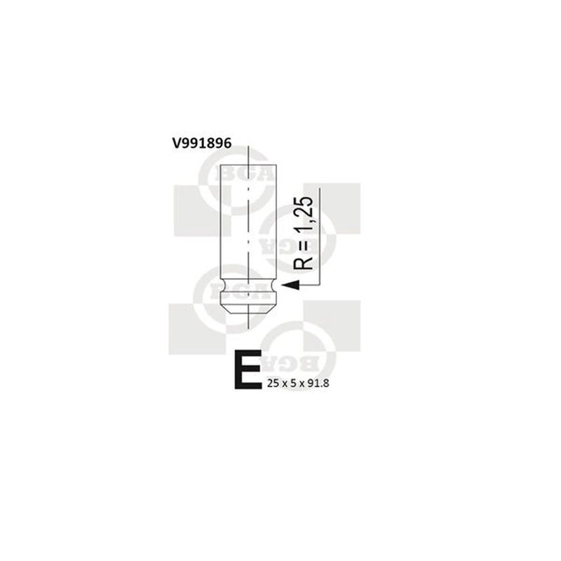 BGA Engine Exhaust Valve Head V991896