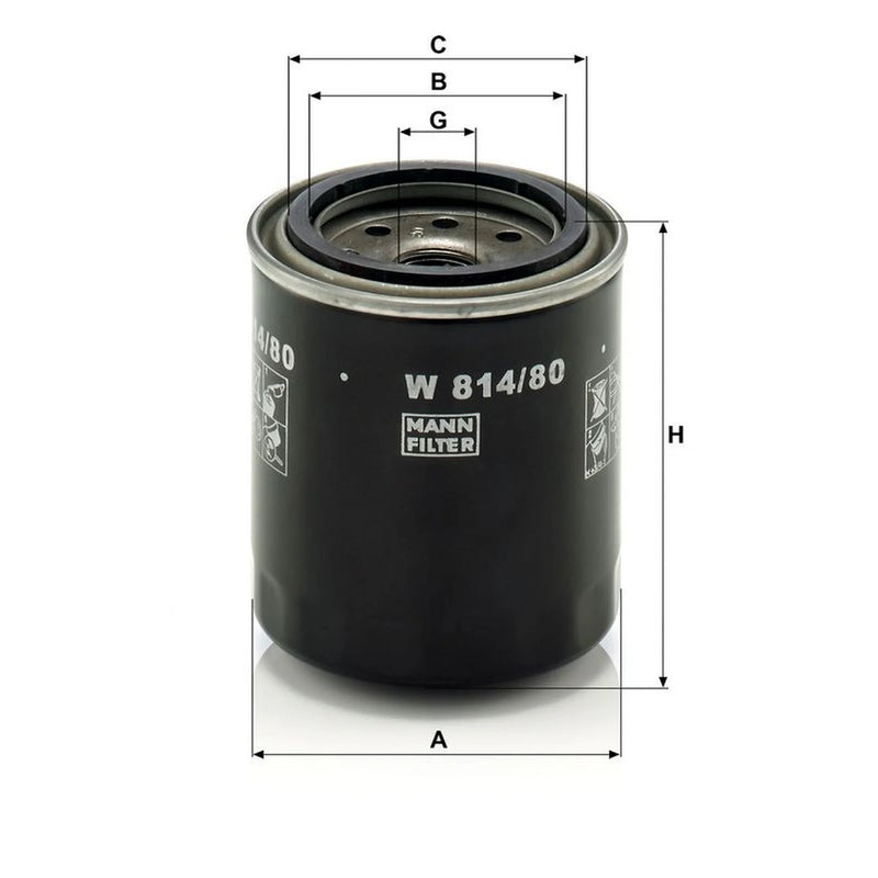 MANN-FILTER Engine Oil Filter W 814/80