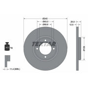 Textar 2 x Solid Brake Discs 92008200