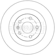 Borg & Beck 2 x Solid Rear Brake Discs BBD5555-x2