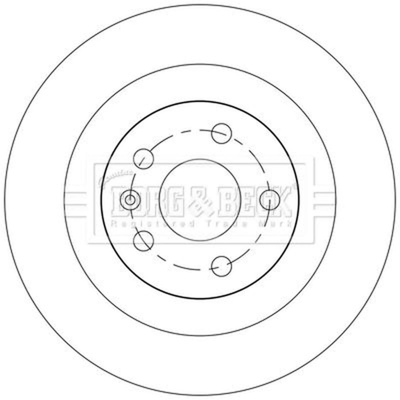 Borg & Beck 2 x Solid Rear Brake Discs BBD5555-x2