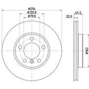 DON 2 x Vented Front Brake Discs PCD19002-x2