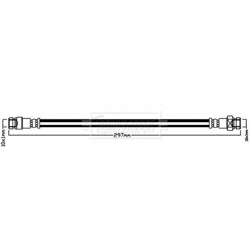 Borg & Beck Brake Hydraulic Hose Line Rear Right BBH8242