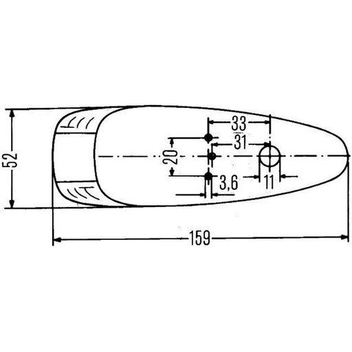 Hella Lamp Po Cb 2PF Left 2PF 001 638-011 11025489 2PF 001 638-011