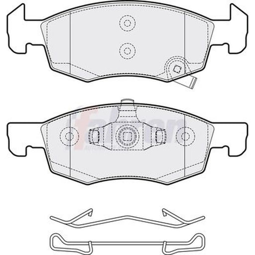 Fahren Front Brake Pad Set fits Opel Corsa E 2014-2015 1.2 1.4