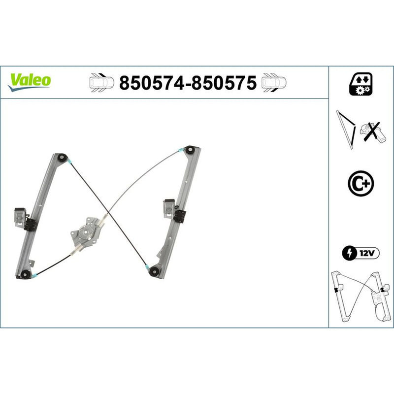 Valeo Electric Window Regulator Lifter Left Front 850574