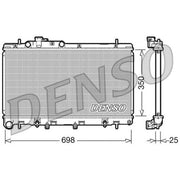 Denso Engine Radiator fits Subaru Legacy 2000-2003 3.0