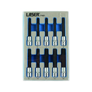 Laser Long Hex Socket Bit Set 3/8"D 10pc 7163 Laser  - Town Parts