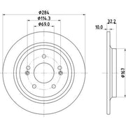 DON 2 x Solid Rear Brake Discs PCD20332-x2