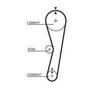 Gates Timing Belt Cambelt 104 Teeth 5127