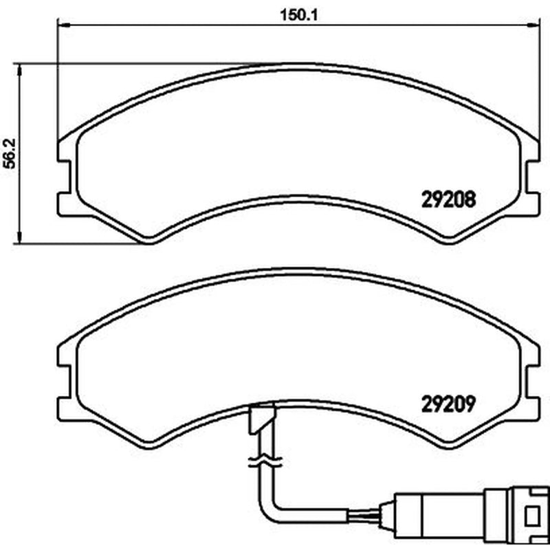 Textar Front Brake Pad Set 2920801