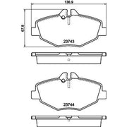Mintex Front Brake Pad Set MDB2539