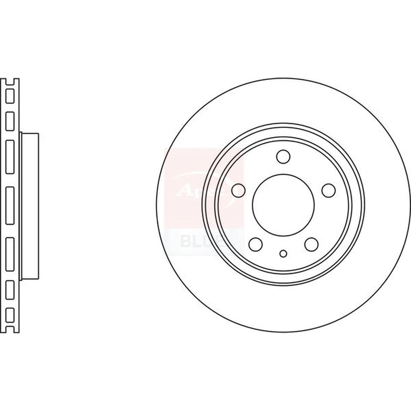 Apec 2 x Vented Rear Brake Discs SDK6257-x2