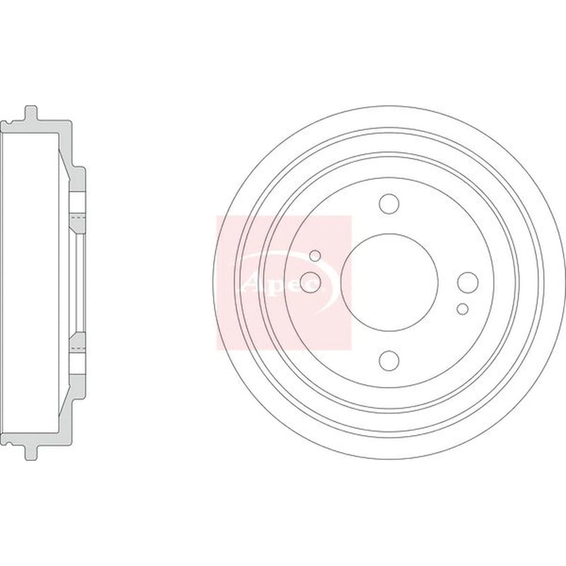 Apec Brake Drum Assembly Rear DRM9806