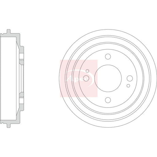 Apec Brake Drum Assembly Rear DRM9807