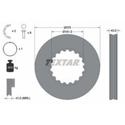 Textar 2 x Internally Vented Rear Brake Discs 93322800-x2