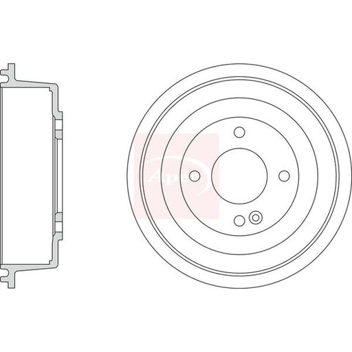 Apec Brake Drum Assembly Rear DRM9210